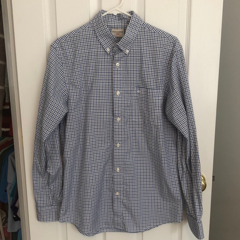 Dockers Blue Plaid Shirt